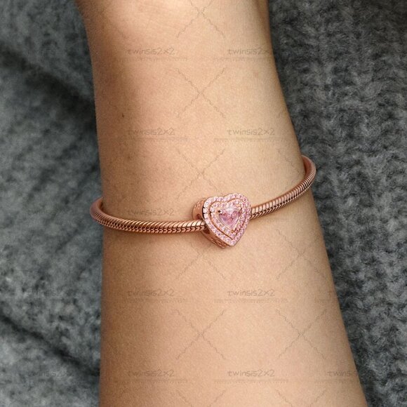 Pandora Sparkling Levelled Heart Charm|Pendant - Picture 2 of 2